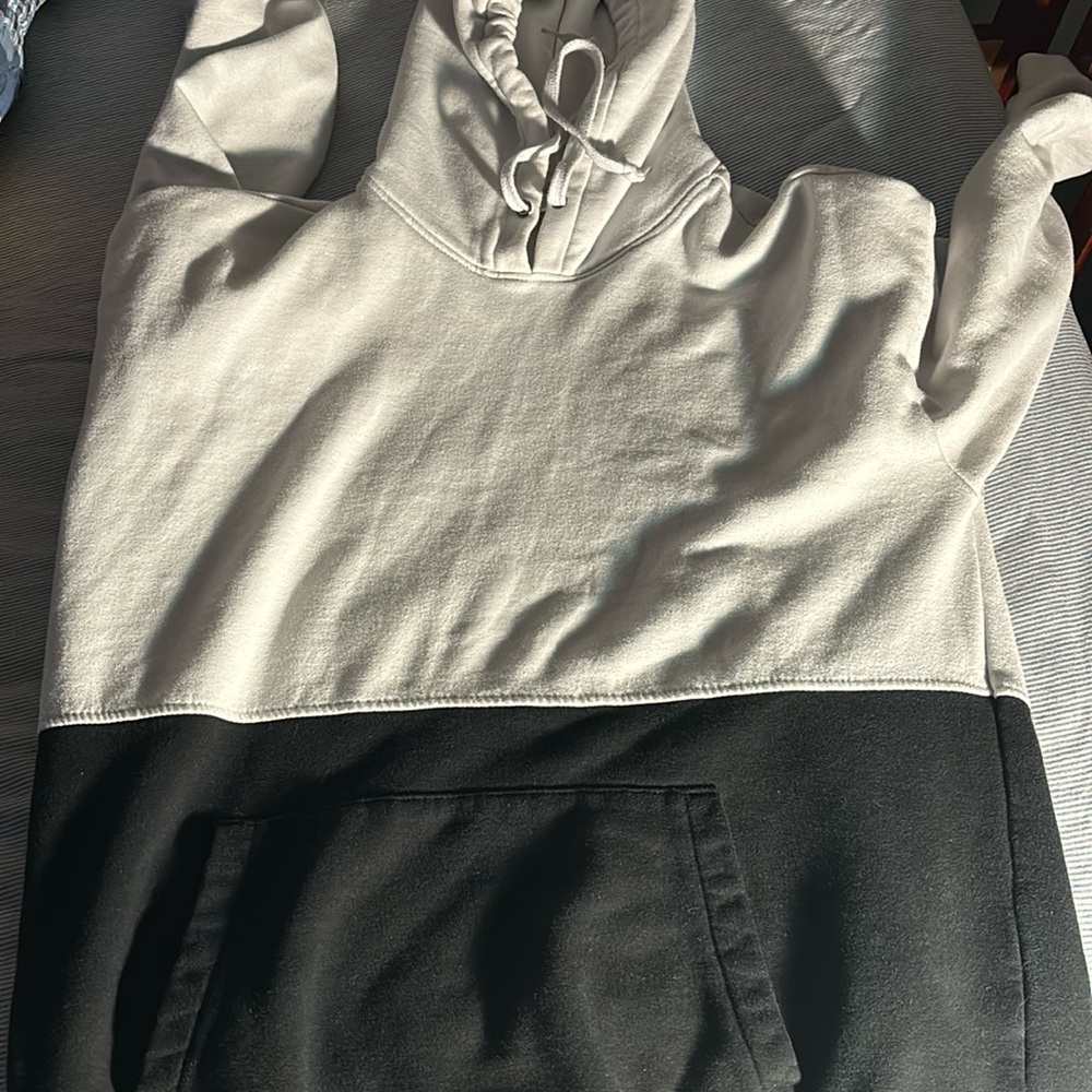 White and black hoodie